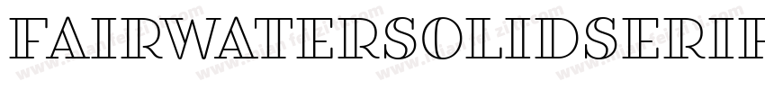 FairwaterSolidSerif Regular字体转换